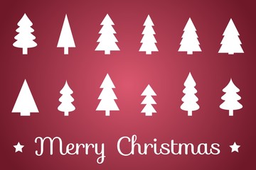 Fototapeta na wymiar Christmas tree shapes