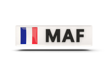 Square icon with flag of saint martin