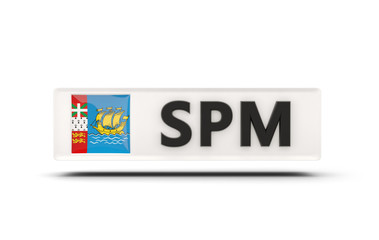 Square icon with flag of saint pierre and miquelon