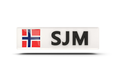 Square icon with flag of svalbard and jan mayen