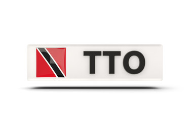 Square icon with flag of trinidad and tobago