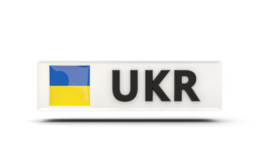 Square icon with flag of ukraine