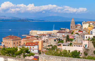 Fototapeta premium Cityscape of old coastal town Gaeta, Italy
