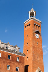 Obraz premium Tall clock tower of comune di Gaeta, Italy