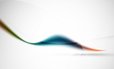 Wave blue red abstract background. Business hi-tech presentation template or advertising layout