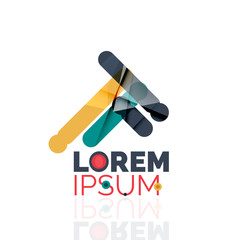 Logo, abstract geometric business icon