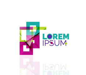 Logo, abstract geometric business icon