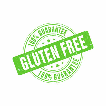 Vector Gluten Free 100% Guarantee stamp 