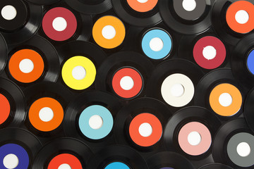 Old vinyl records background