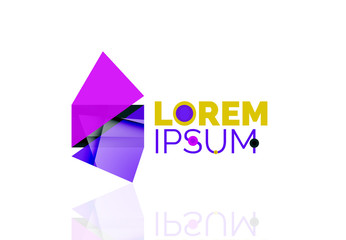 Logo, abstract geometric business icon