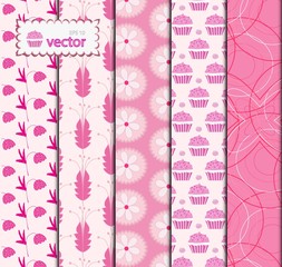 set Pink patterned