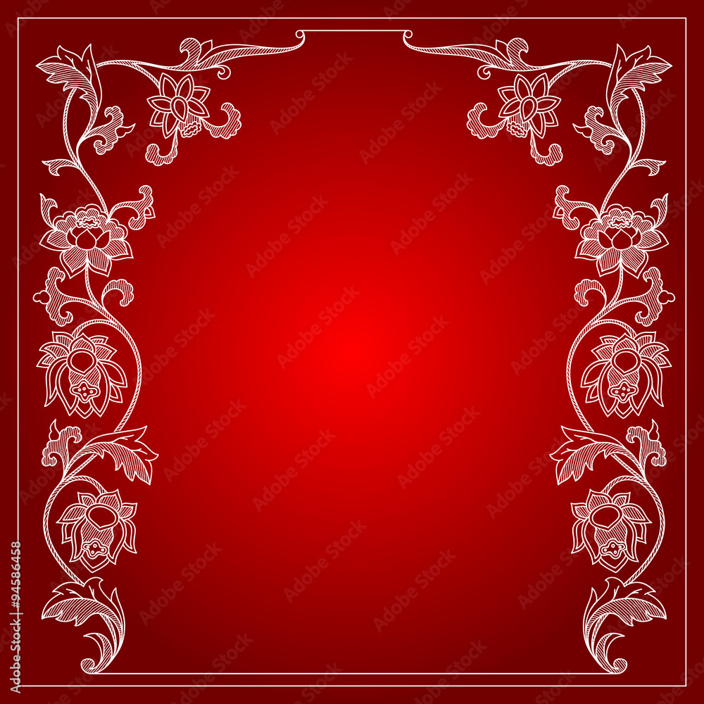 Poster Vector vintage border frame