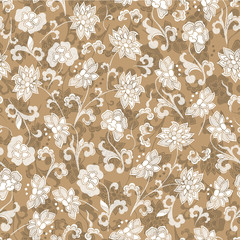 Fototapeta premium wallpaper seamless vintage flower pattern