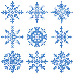 Snowflakes Silhouette Set