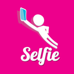 Taking Selfie Photo on Smart Phone concept icon