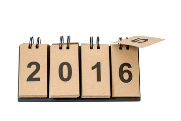 New Year 2016 is coming concept. Happy New Year 2016 replace 2015 concept isolated on white...