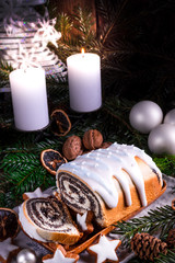 Christmas poppy seed cake