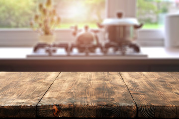 table and kitchen space 