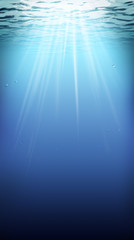 underwater view with blue water