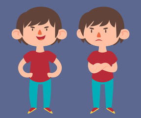 Cute Boy in Different Poses