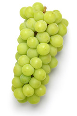 shine muscat, japanese new variety grape isolated on white background
