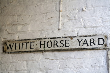 White Horse Yard street sign