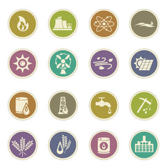 Set of industrial icons