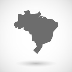 Illustration of  a map fo Brazil