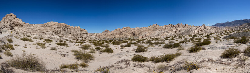 Geological rock formations and lunar scenic landscape, Argentina