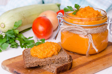 Homemade squash caviar