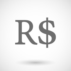 Illustration of a brazillian real currency sign