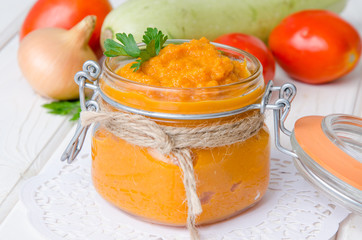 Homemade squash caviar