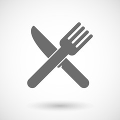 Illustration of a knife and a fork