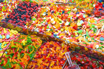 Piles of candy at the Grand Bazaar in Istanbul