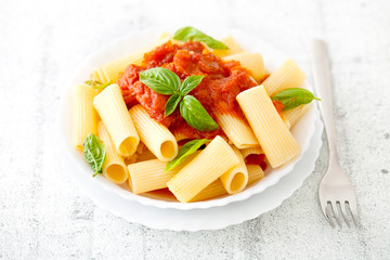 Pasta with tomato sauce