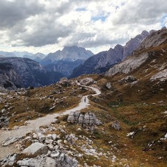 Mountain path in Dolomites, Italy
