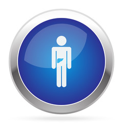 White Liver icon on blue web app button
