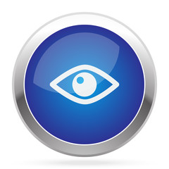 White Eye icon on blue web app button