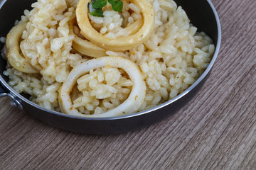 Squid risotto
