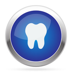 White Tooth icon on blue web app button