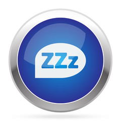 White Sleep icon on blue web app button