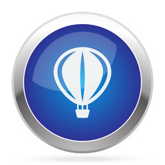 White Air Balloon icon on blue web app button