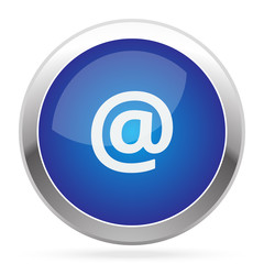 Obraz premium White E-Mail icon on blue web app button
