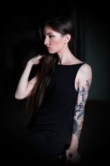 Fototapeta premium Young woman indoor