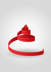 red spiral ribbon