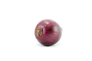 Purple onion on white background