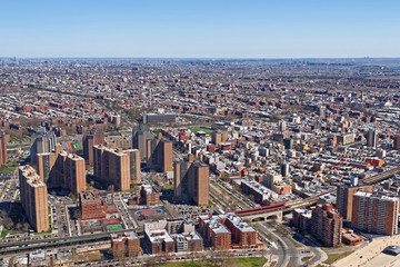 Aerial view of residential area in NYC