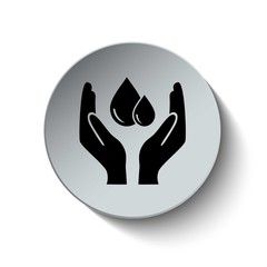 Charity and Donate icon. Helping Hands icon. Blood donation icon