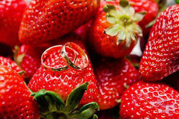 rings on strawberries