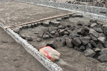 Unfinished sidewalk